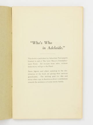 'Who's Who in Adelaide'. Well-Known People caricatured by ...