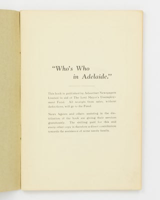 'Who's Who in Adelaide'. Well-Known People caricatured by ...