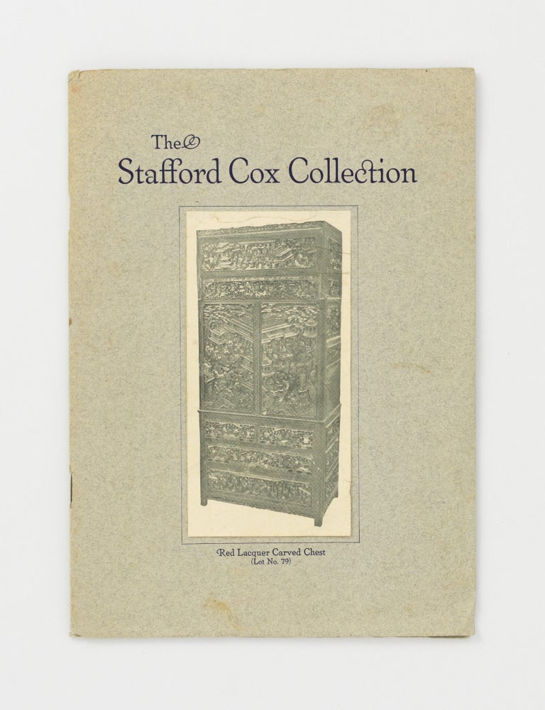 Item #147538 The Stafford Cox Collection. To be sold by Auction at the Gallery Rooms of Theodore Bruce & Co. Chinese Art.