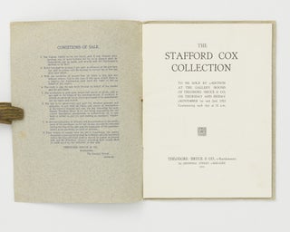 The Stafford Cox Collection. To be sold by Auction at the Gallery Rooms of Theodore Bruce & Co...