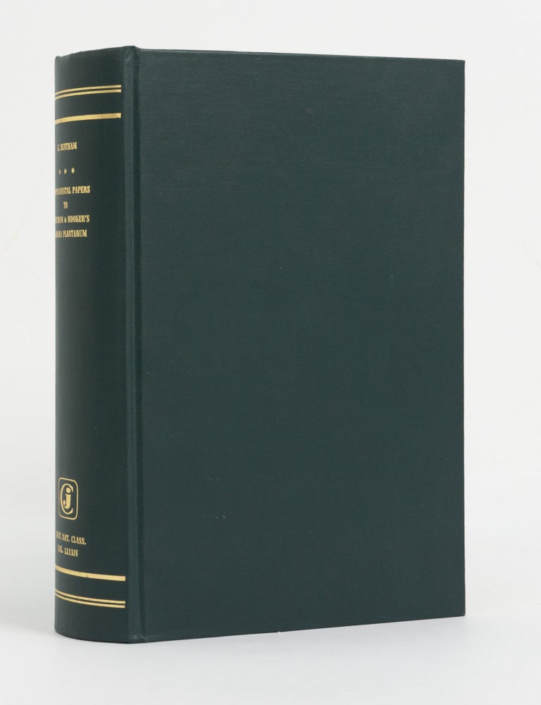 Item #147638 Supplemental Papers to Bentham & Hooker's 'Genera Plantarum'. G. BENTHAM.