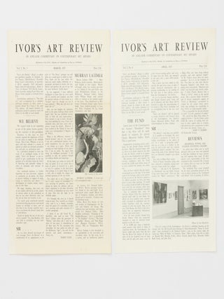 Ivor's Art Review... An Adelaide Commentary on Contemporary Art Affairs. Volume 1, Number 2, December 1956 to Volume 4, Number 6, April 1960 (the last issue) [40 issues, lacking only the first and third numbers from the complete run]