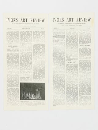 Ivor's Art Review... An Adelaide Commentary on Contemporary Art Affairs. Volume 1, Number 2, December 1956 to Volume 4, Number 6, April 1960 (the last issue) [40 issues, lacking only the first and third numbers from the complete run]