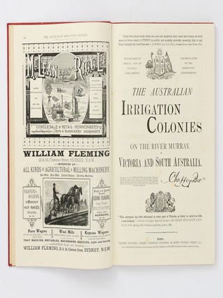 The Australian Irrigation Colonies on the River Murray, in Victoria and South Australia