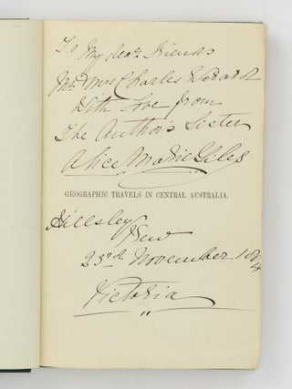 Geographic Travels in Central Australia from 1872 to 1874
