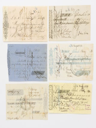 Approximately 160 attractively printed nineteenth century South Australian promissory notes, with relevant particulars completed in ink, are offered as a collection