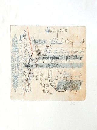 Approximately 160 attractively printed nineteenth century South Australian promissory notes, with relevant particulars completed in ink, are offered as a collection