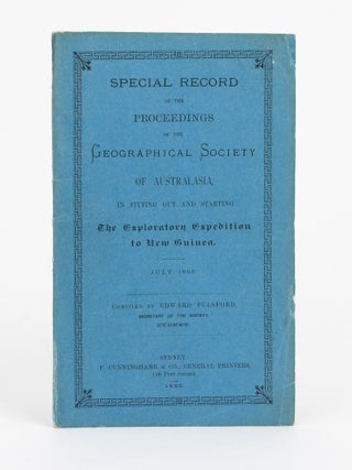 Item #17715 Special Record of the Proceedings of the Geographical Society of Australasia, in...