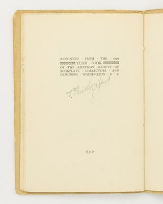 The Bookplate in Australia. Its Inspiration and Development