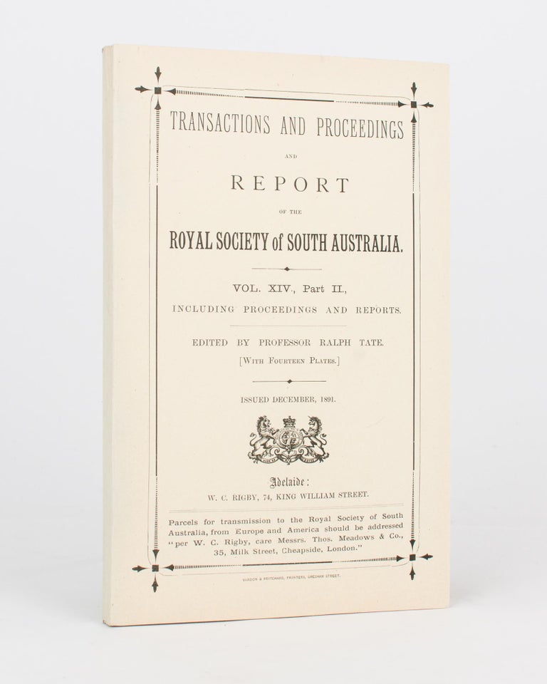Item #20471 The Aborigines of the Upper and Middle Finke River. Their Habits and Customs, with Introductory Notes on the Physical and Natural-History Features of the Country. [Contained in] Transactions of the Royal Society of South Australia, Volume 14, Part 2, 1891. Reverend Louis SCHULZE.