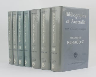Item #24273 Bibliography of Australia, 1784-1900. John Alexander FERGUSON