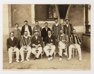 Item #24501 A vintage photograph of the 'MCC Team in Egypt'. Cricket, 1909 MCC