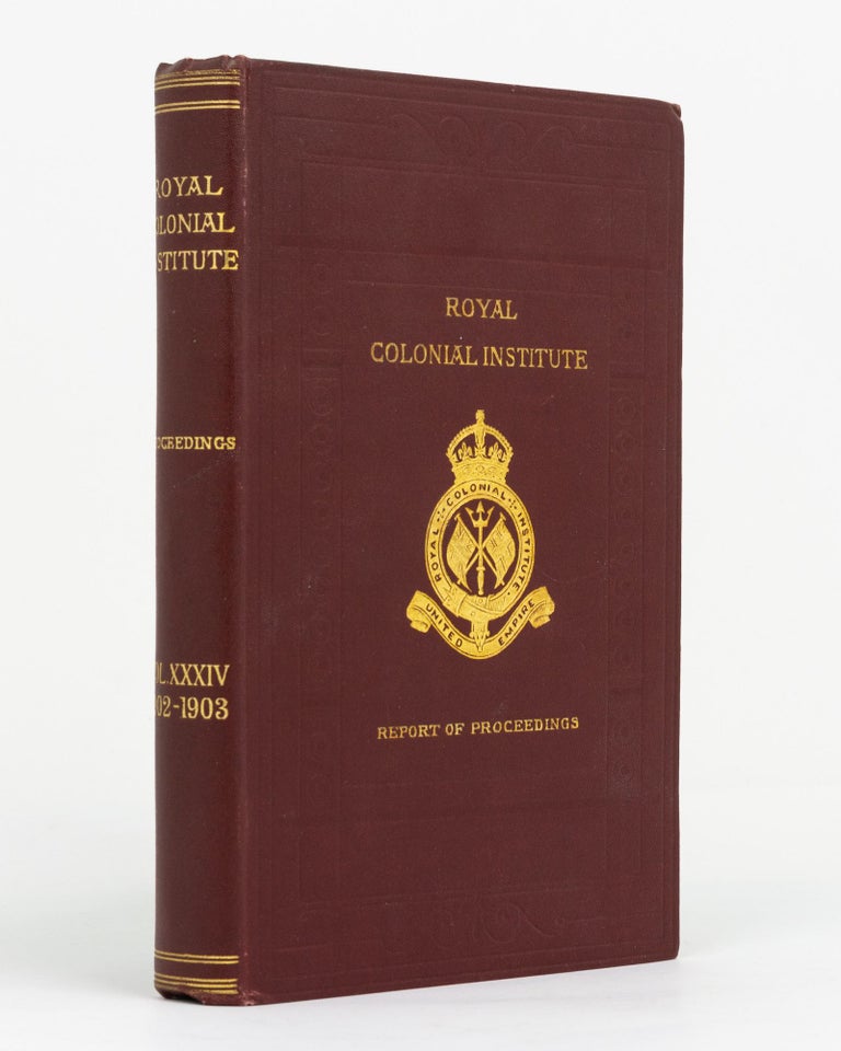 Item #24693 Australia and Naval Defence. [Contained in] Proceedings of the Royal Colonial Institute, Volume XXXIV, 1902-1903. MATHESON, Sir Alexander Perceval.