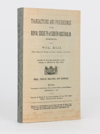 Item #29545 Aborigines of the West Coast of South Australia. Vocabularies and Ethnographical...