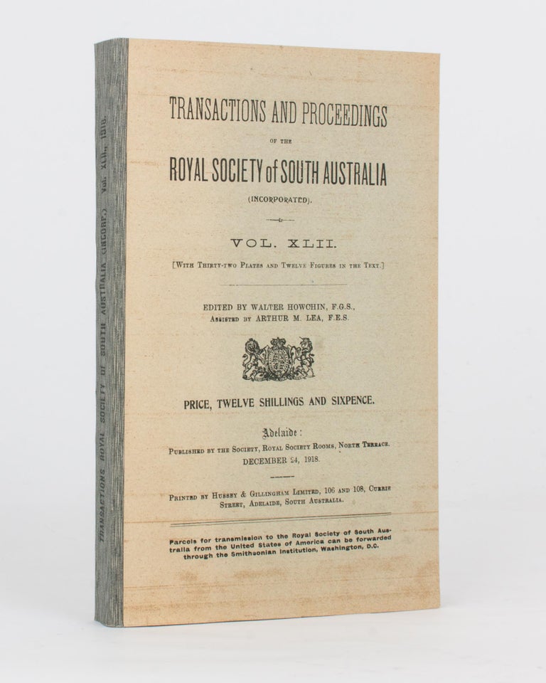 Item #29545 Aborigines of the West Coast of South Australia. Vocabularies and Ethnographical Notes. (Communicated by J.M. Black). [Contained in] Transactions and Proceedings of the Royal Society of South Australia, Volume 42, 1918. Daisy M. BATES.