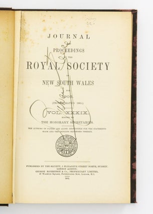 Sociology of Some Australian Tribes. [Contained in] Journal and Proceedings of the Royal Society of New South Wales, Volume 39, 1905