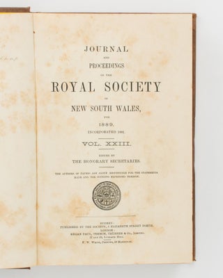 The Australian Aborigines. [Contained in the] Journal and Proceedings of the Royal Society of New South Wales, Volume 23, 1889