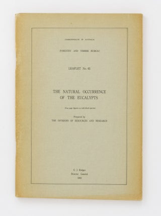 Item #31093 The Natural Occurrence of the Eucalypts. (One page digests on individual species)....