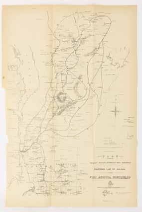 Item #50361 Plan shewing Routes examined and surveyed for Proposed Line of Railway from Port...