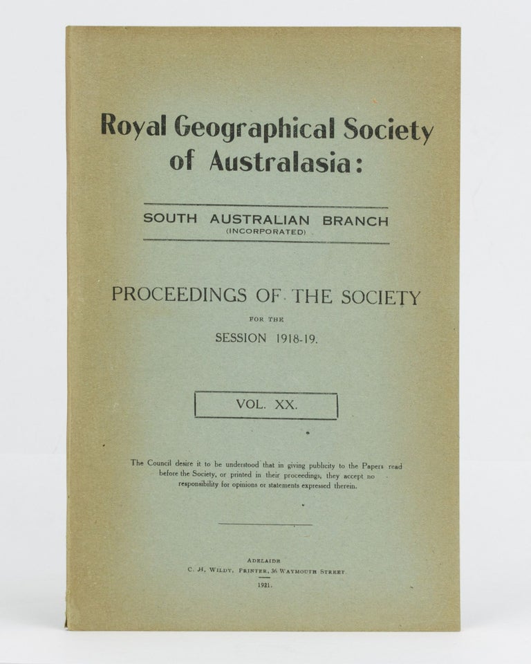 Item #53908 Macquarie Island. A Sanctuary for Australasian Sub-Antarctic Fauna. [Contained in] Proceedings of the Royal Geographical Society of Australasia, South Australian Branch, Volume 20, 1918-19. Sir Douglas MAWSON.