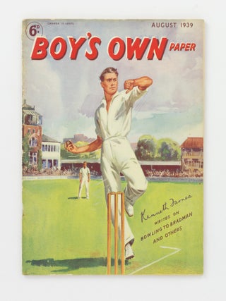 Item #54257 Bowling to Bradman and others. [Contained in] Boy's Own Paper, Number 11, Volume...