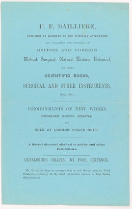 A contemporary handbill advertising 'Stuart's Journal of Exploration through the Interior of Australia and Across the Continent', published in Melbourne in 1863
