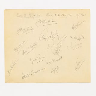 Item #55352 A detached autograph album leaf (165x195mm) signed in pencil by the South African...