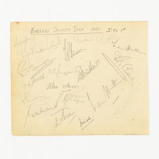 Item #55377 A detached autograph album leaf (165 × 200 mm) signed (mainly) in pencil by the...