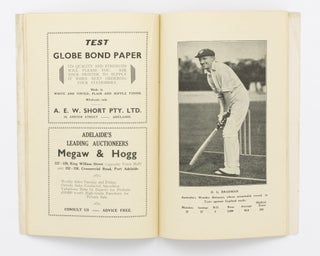 Official Souvenir of the English Cricketers' Visit to Adelaide. Fourth Test Match commencing January 29th, 1937