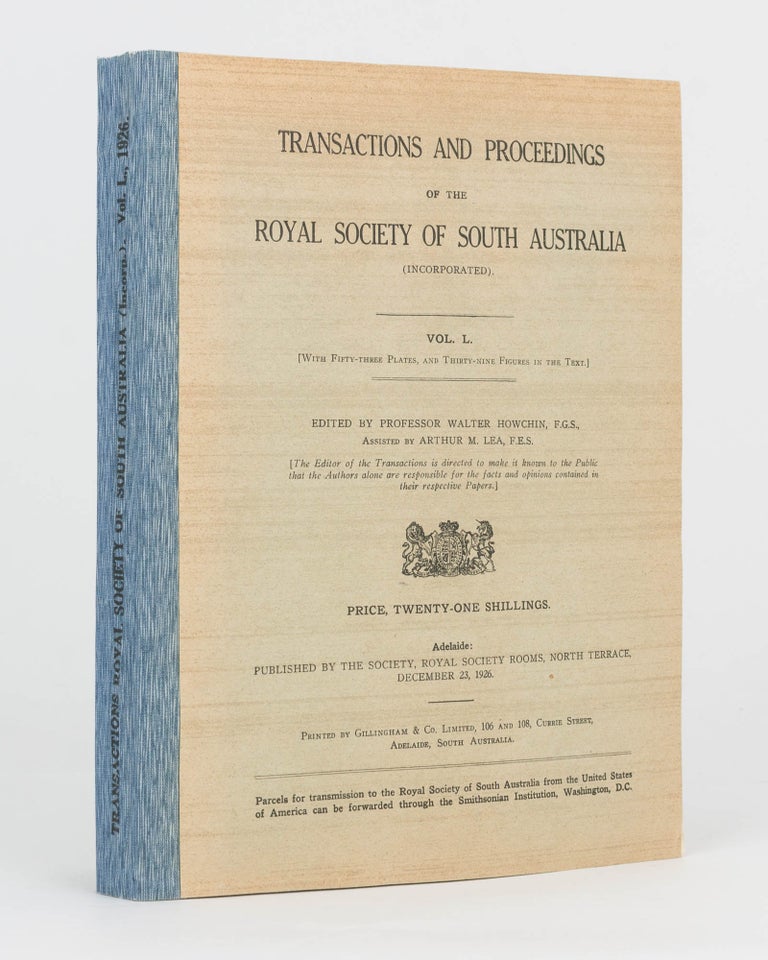 Item #59983 Relics of Aboriginal Occupation in the Olary District. [Contained in] Transactions of the Royal Society of South Australia, Volume 50, 1926. Paul S. HOSSFELD, Sir Douglas MAWSON.