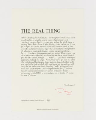 Item #63153 The Real Thing. Cricket, Tom STOPPARD