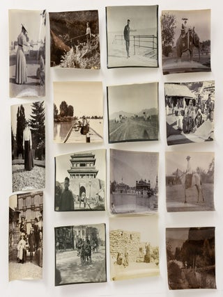 A large collection of Edwardian snapshots of travels in India, China, north Africa and Europe