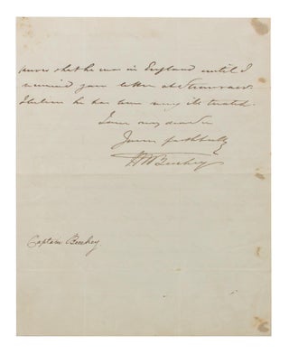 An autograph letter signed by Frederick Beechey ('F.W. Beechey') to an unidentified recipient