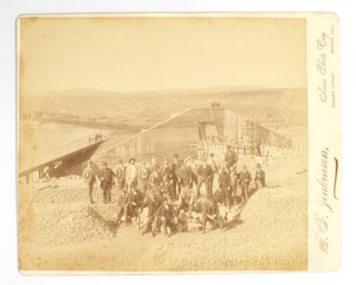 Four large albumen paper photographs of the Broken Hill region. The photographs, each approximately 200 × 225 mm, are on the original glossy cream-coloured mounts with the imprint of the photographer, 'G.F. Jenkinson, Areas Photo Coy, Argent Street, Broken Hill'