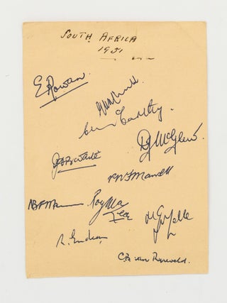 Item #66275 A detached autograph album leaf (135 × 105 mm) signed in ink by members of the tenth...