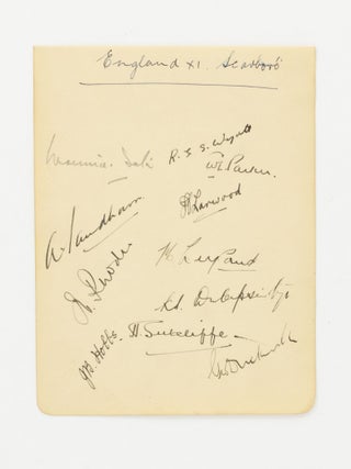 Item #68621 A detached autograph album leaf (160 × 130 mm) signed by eleven members of an...