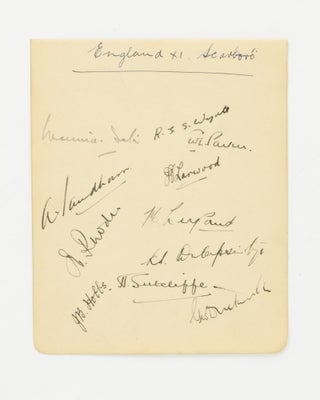 Item #68621 A detached autograph album leaf (160 × 130 mm) signed by eleven members of an...