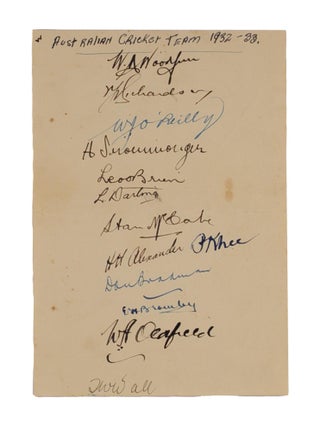 Item #70521 A detached autograph album leaf (160 × 110 mm) signed in ink by the 1932-33...
