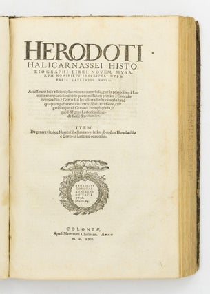 Item #71711 Herodoti Halicarnassei Historiographi libri novem, musarum nominibus inscripti,...