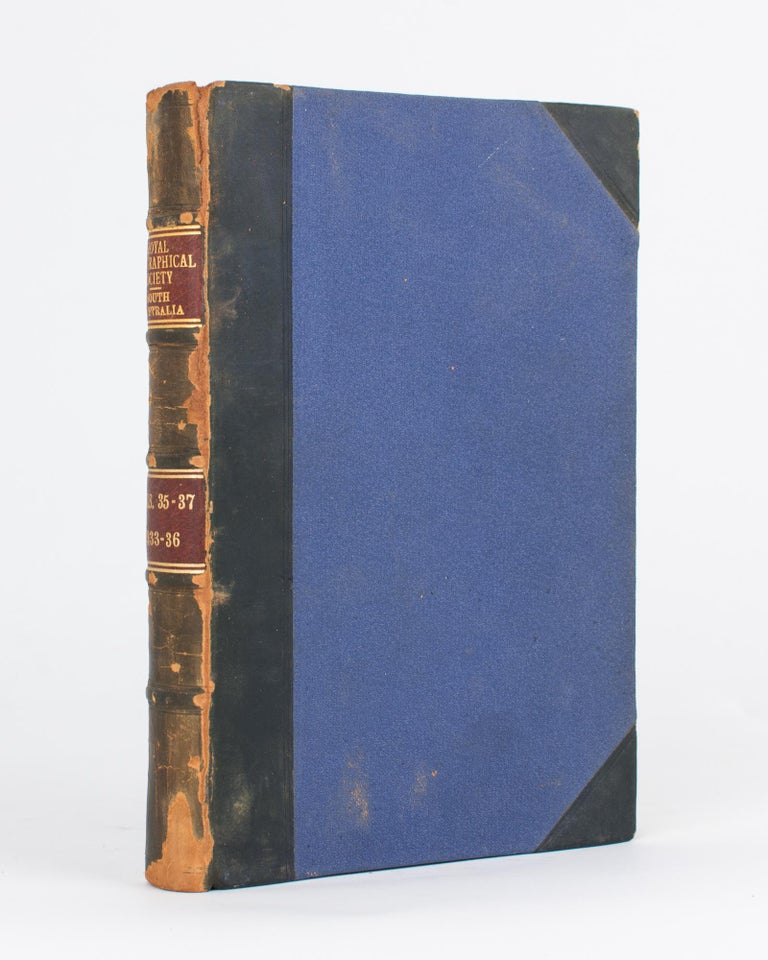 Item #75337 The Leichhardt Plate. [Contained in] Proceedings of the Royal Geographical Society, South Australian Branch, Volume 37, Session 1935-36. Ludwig LEICHHARDT.