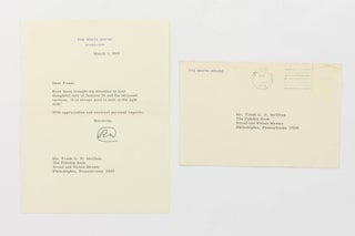 Item #76072 A typed letter signed (with his familiar monogram) to Frank C.P. McGlinn, Fidelity...