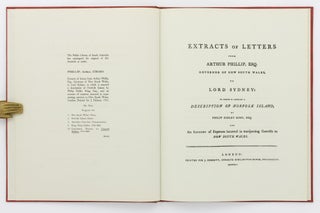 Item #76146 Extracts of Letters from Arthur Phillip, Esq., Governor of New South Wales, to Lord...