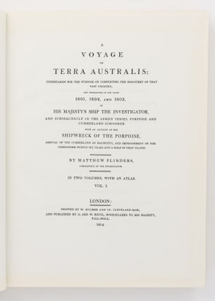 A Voyage to Terra Australis, undertaken for the purpose of completing the discovery of that vast country ... in the years 1801, 1802, and 1803