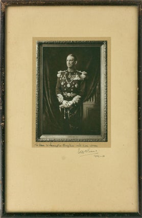 Item #76752 A signed photograph of a portrait in oils of Admiral Edward Evans in full dress...