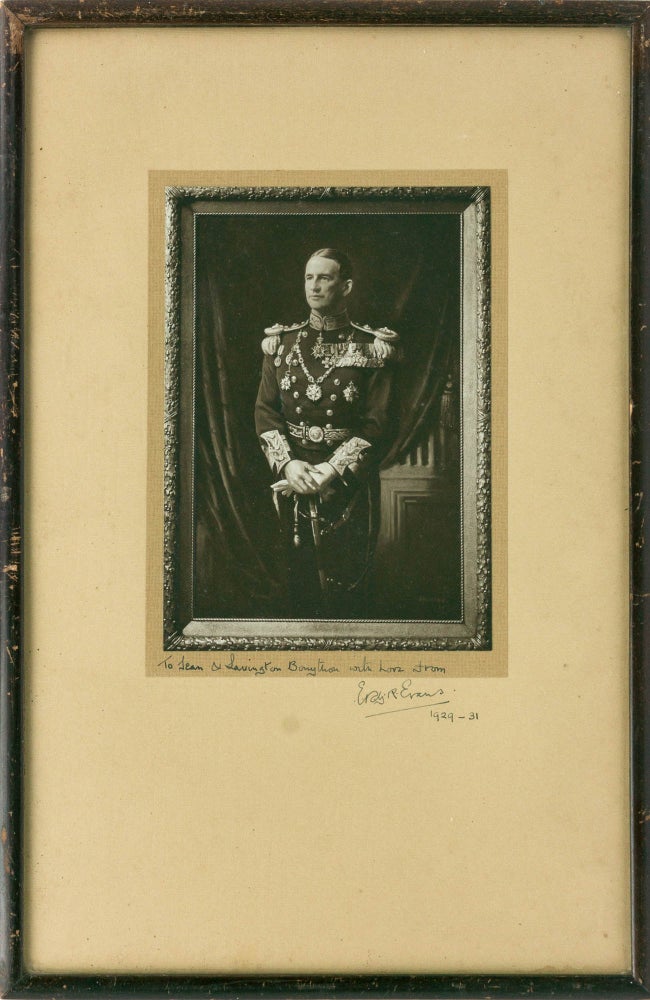 Item #76752 A signed photograph of a portrait in oils of Admiral Edward Evans in full dress uniform. Admiral E. R. G. R. EVANS, Edward Ratcliffe Garth Russell.