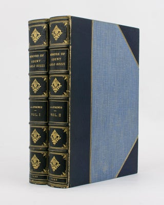 Item #77408 The Memoirs of Count Gozzi. Translated into English by John Addington Symonds. With...