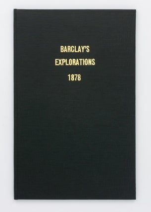 Journal of Mr Barclay's Exploration, 1878