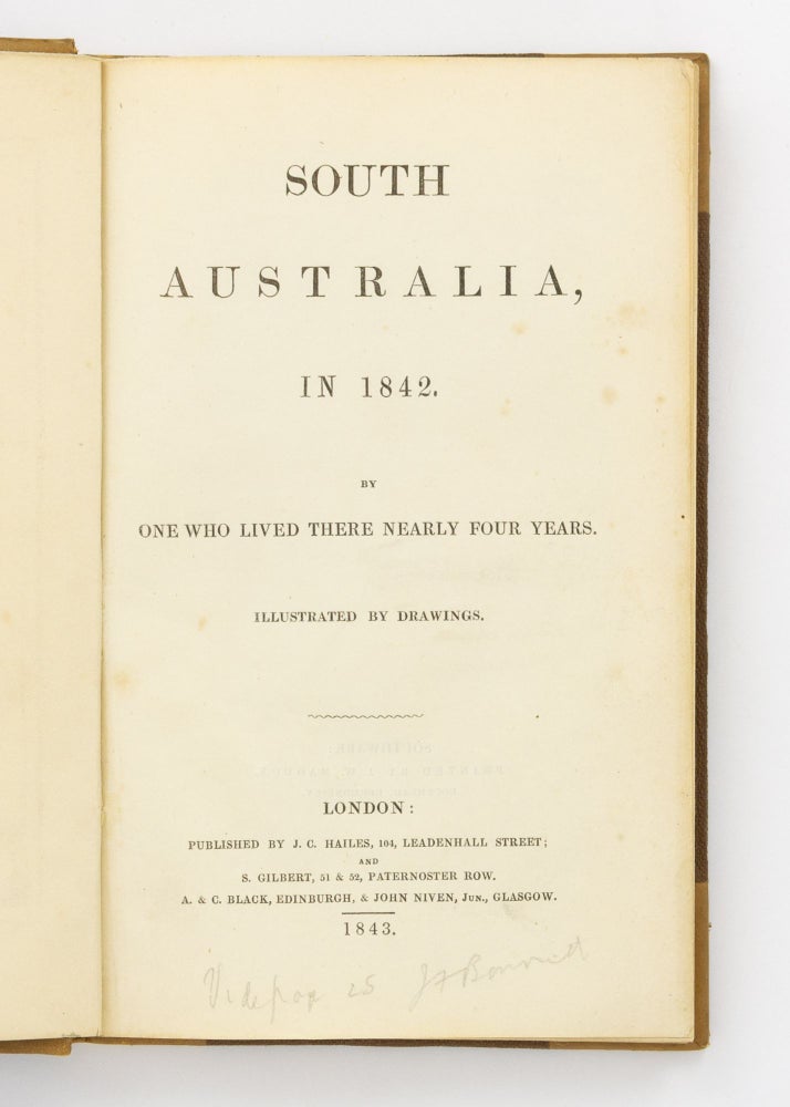 Item #80073 South Australia in 1842. By One who lived there nearly Four Years. Illustrated by Drawings. South Australia, David McLAREN.
