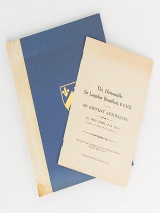 Item #80320 History of the Family of Bonython of Bonython in the Duchy of Cornwall. BONYTHON...