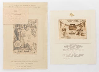 Item #81120 The menu for supper at the Adelaide Town Hall, July 1920, one of the civic...